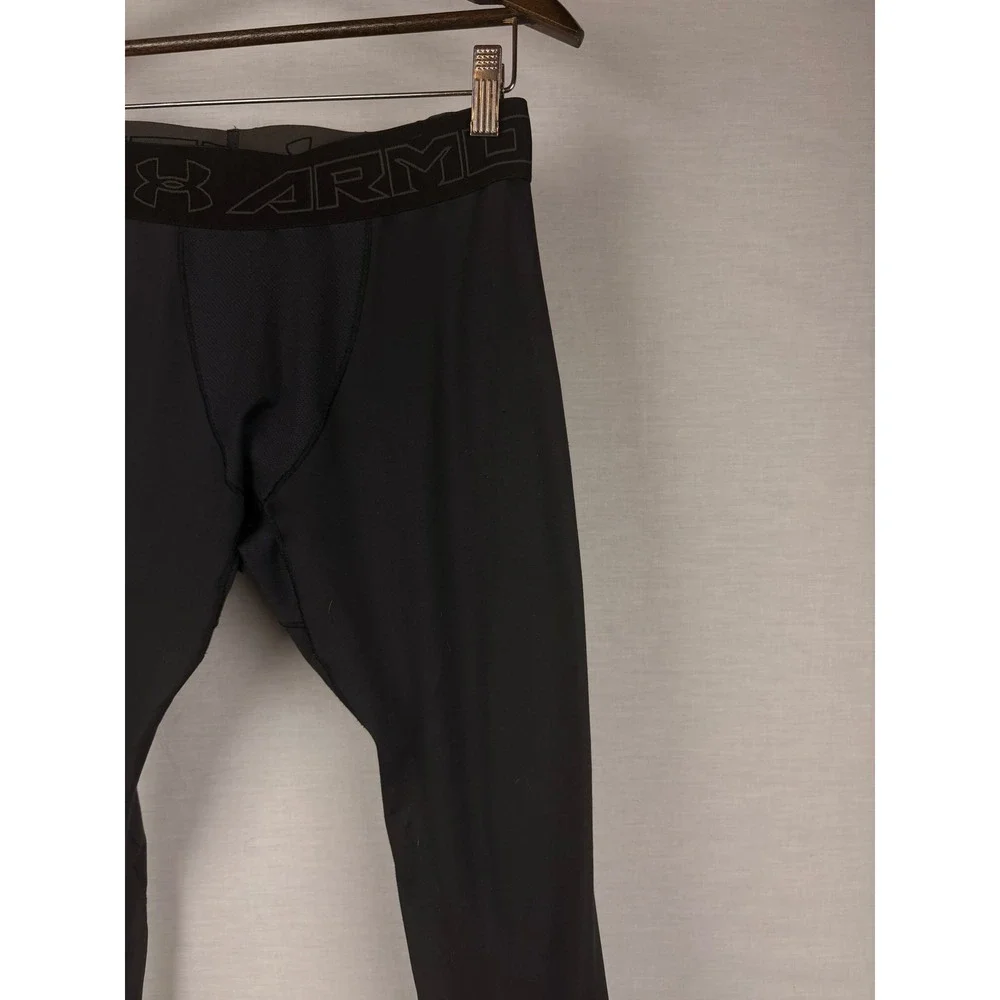 Under Armour Boys ColdGear Compression Leggings Black Tights Large‎